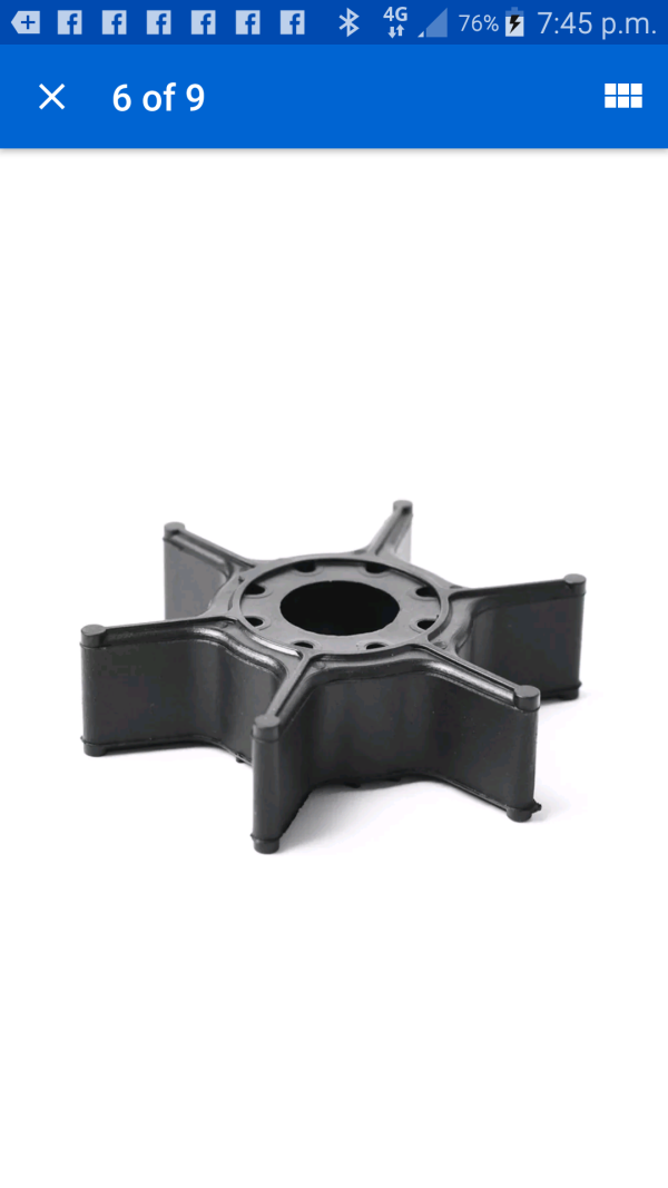 Water Pump Impeller Replaces for Yamaha 63V-44352-01-00 8hp 9.9hp 15hp 20hp  - Impeller Feller - Boat Pump Impellers